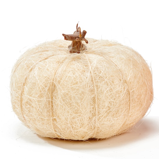 8" Coco Fiber Pumpkin Tabletop Décor